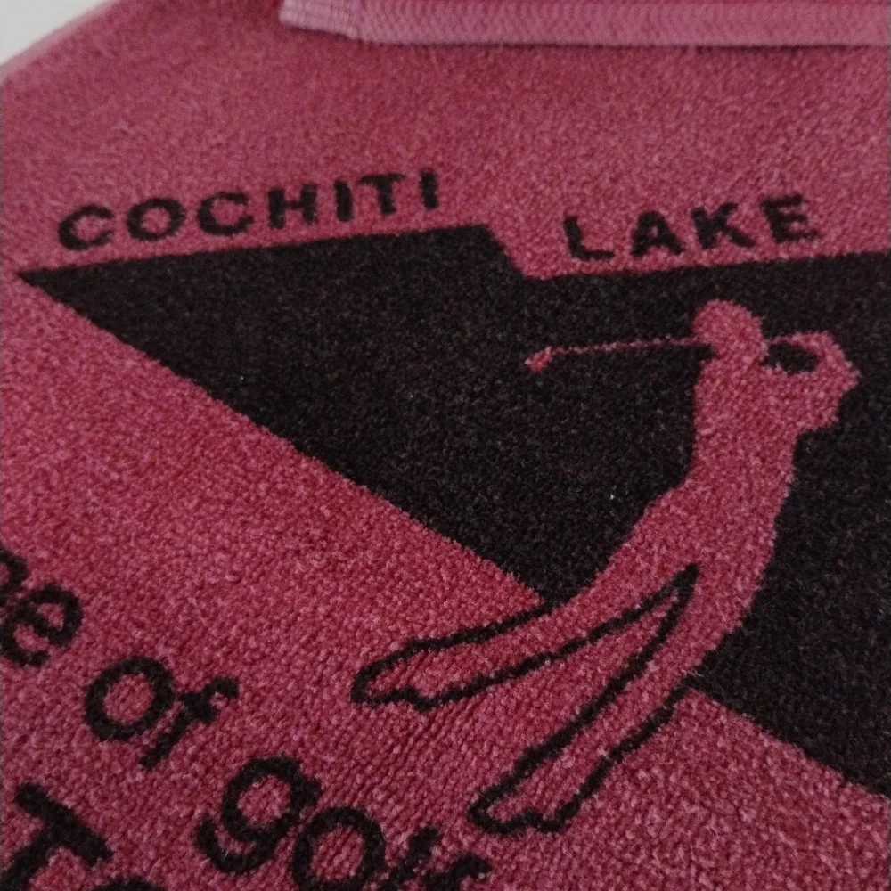 Vintage Cochiti Lake Sports Gear Clip On Golf Towel Very Faded & Distressed